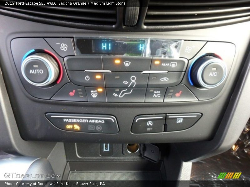 Sedona Orange / Medium Light Stone 2019 Ford Escape SEL 4WD