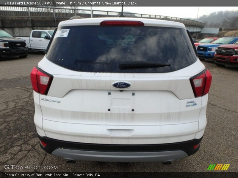 White Platinum / Chromite Gray/Charcoal Black 2019 Ford Escape SEL 4WD