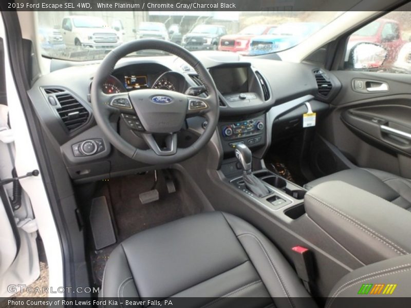 White Platinum / Chromite Gray/Charcoal Black 2019 Ford Escape SEL 4WD