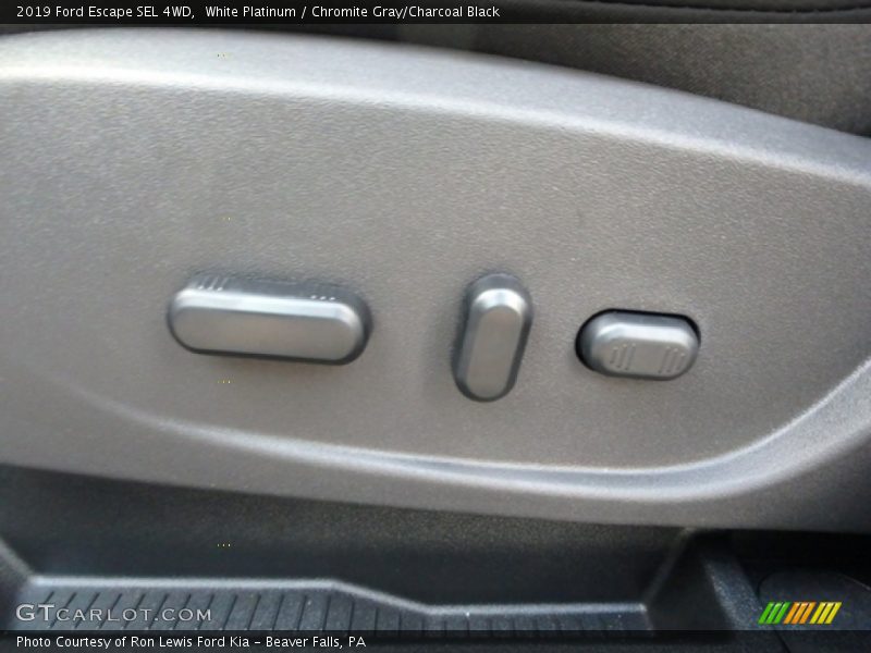 White Platinum / Chromite Gray/Charcoal Black 2019 Ford Escape SEL 4WD