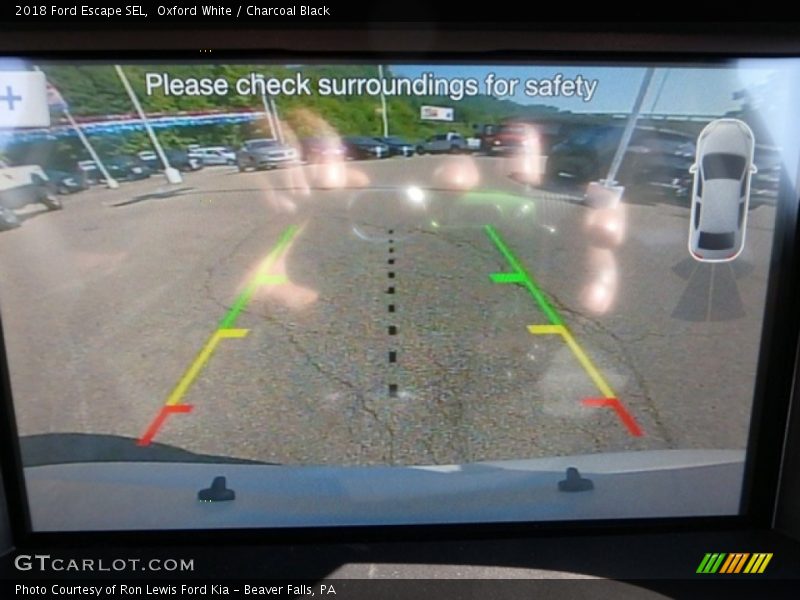 Oxford White / Charcoal Black 2018 Ford Escape SEL