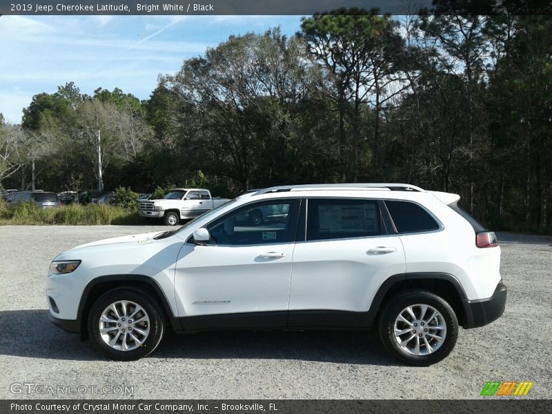 Bright White / Black 2019 Jeep Cherokee Latitude