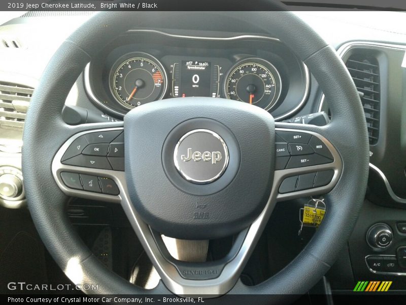 Bright White / Black 2019 Jeep Cherokee Latitude