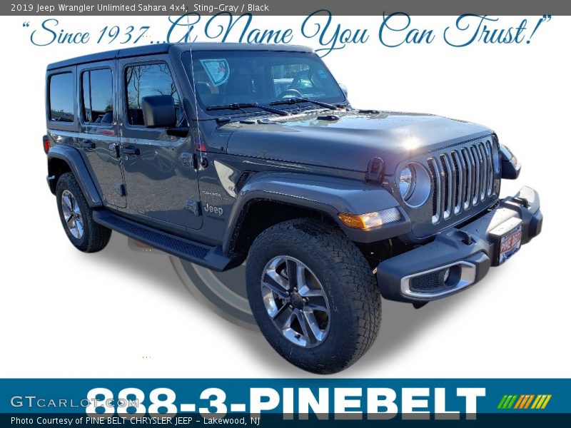 Sting-Gray / Black 2019 Jeep Wrangler Unlimited Sahara 4x4