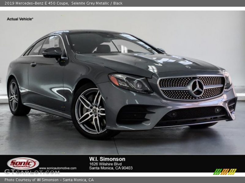 Selenite Grey Metallic / Black 2019 Mercedes-Benz E 450 Coupe