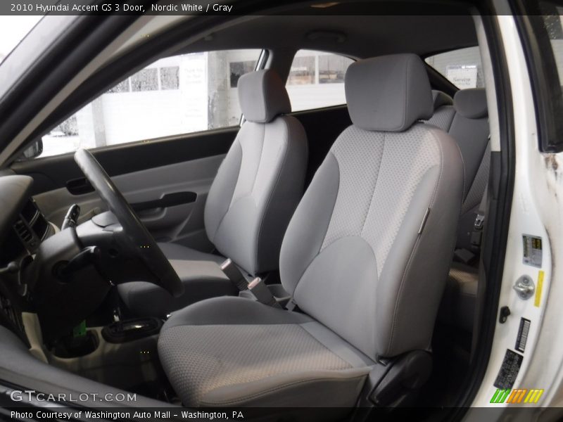 Nordic White / Gray 2010 Hyundai Accent GS 3 Door