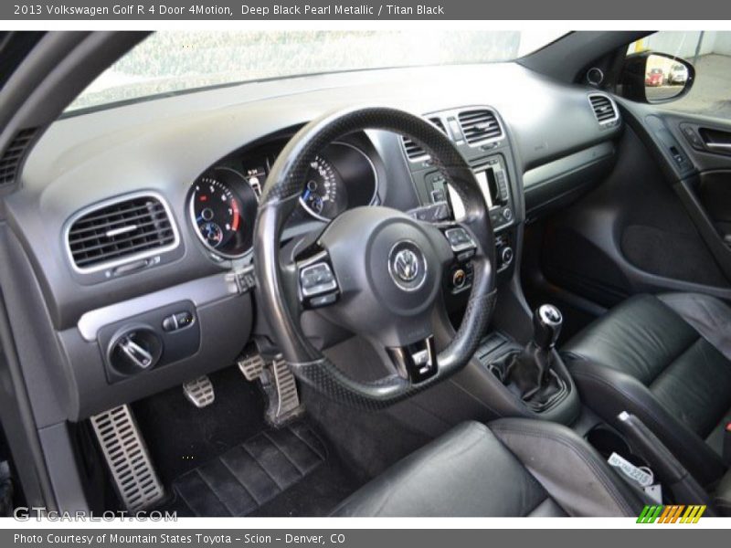 Deep Black Pearl Metallic / Titan Black 2013 Volkswagen Golf R 4 Door 4Motion