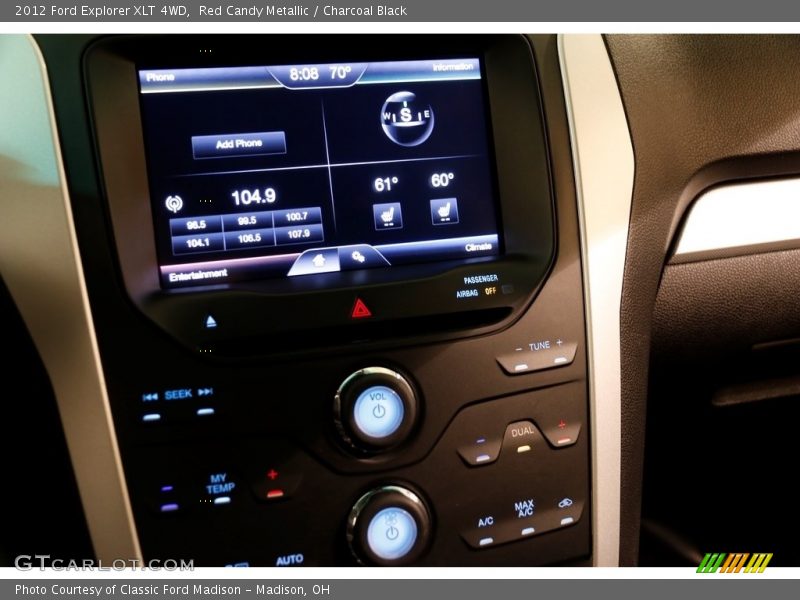 Red Candy Metallic / Charcoal Black 2012 Ford Explorer XLT 4WD