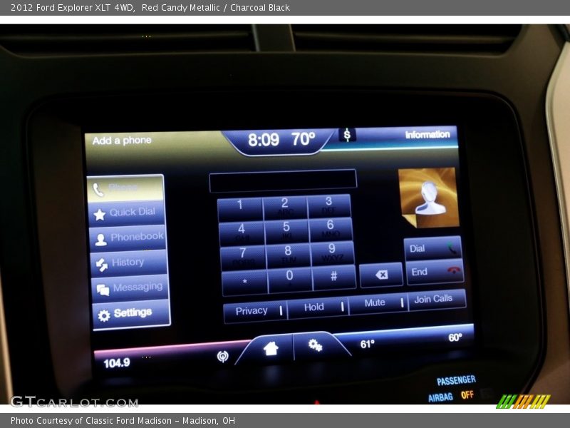 Red Candy Metallic / Charcoal Black 2012 Ford Explorer XLT 4WD