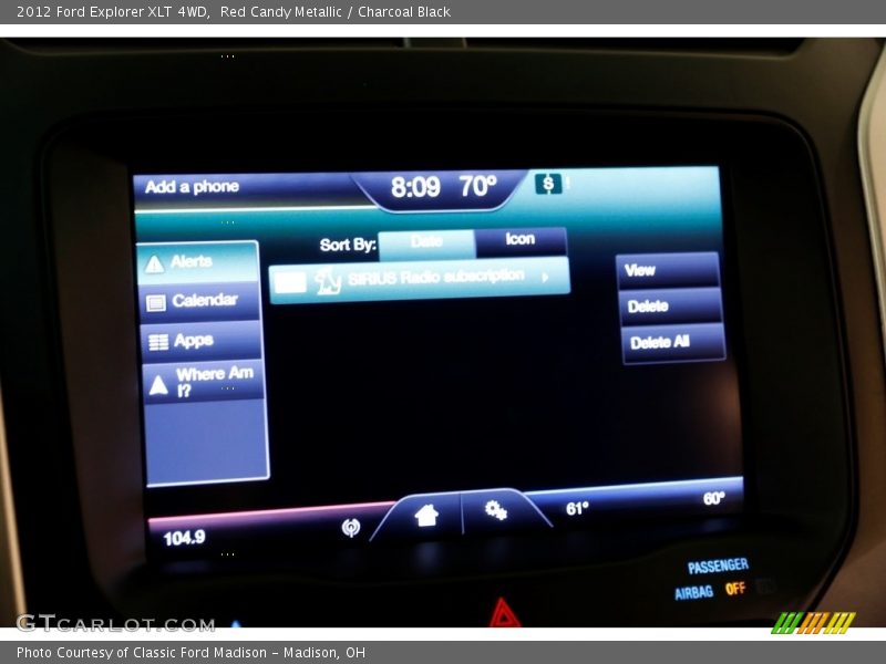 Red Candy Metallic / Charcoal Black 2012 Ford Explorer XLT 4WD