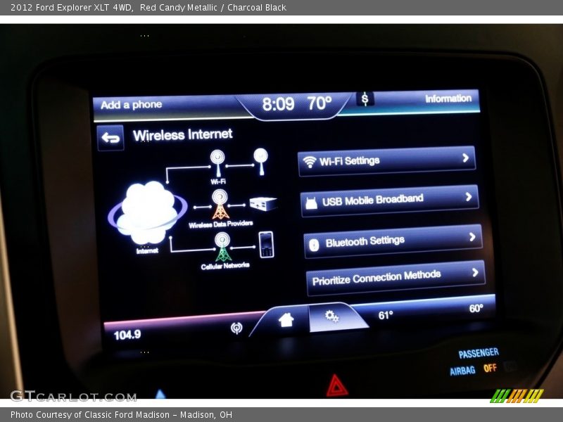 Red Candy Metallic / Charcoal Black 2012 Ford Explorer XLT 4WD