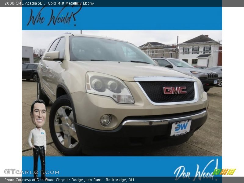 Gold Mist Metallic / Ebony 2008 GMC Acadia SLT