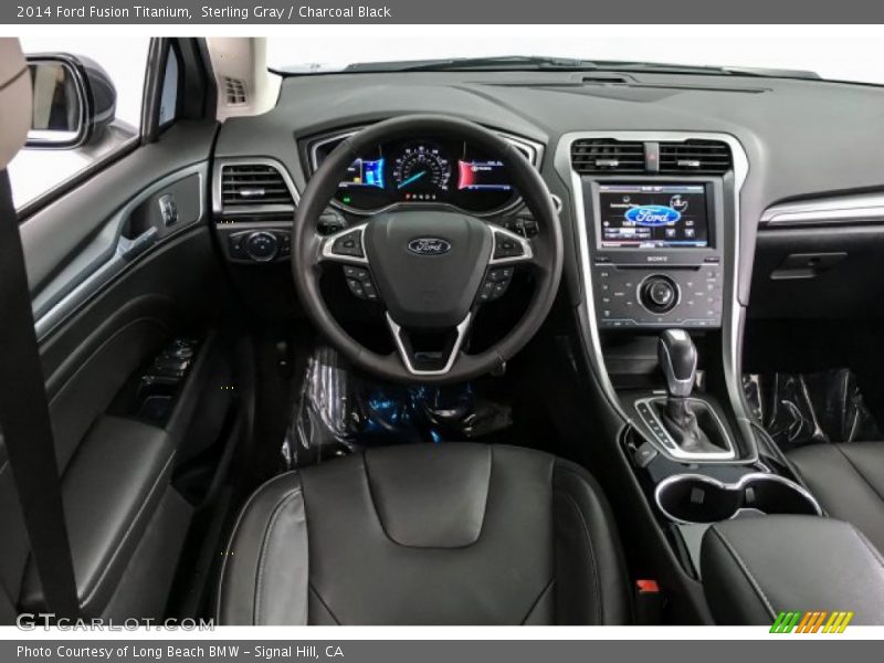 Sterling Gray / Charcoal Black 2014 Ford Fusion Titanium