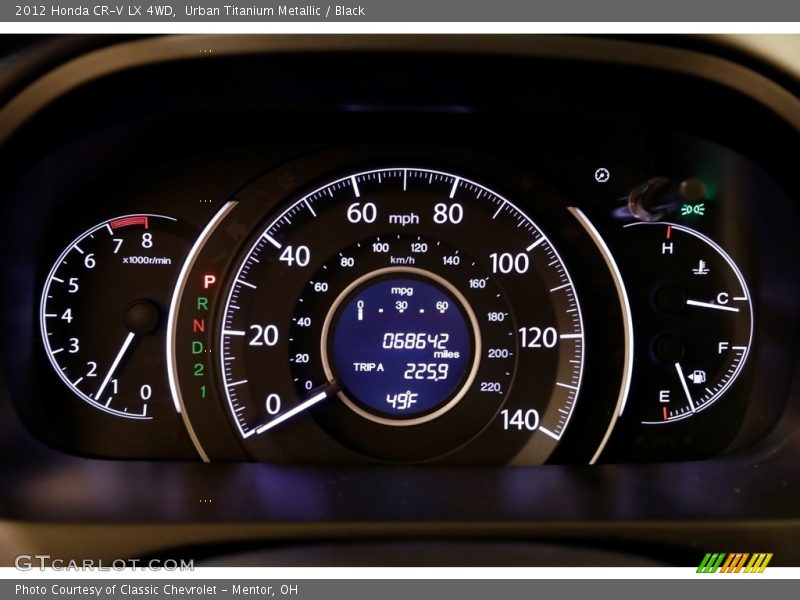 Urban Titanium Metallic / Black 2012 Honda CR-V LX 4WD