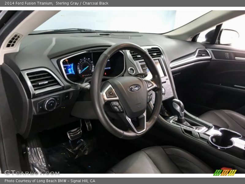 Sterling Gray / Charcoal Black 2014 Ford Fusion Titanium