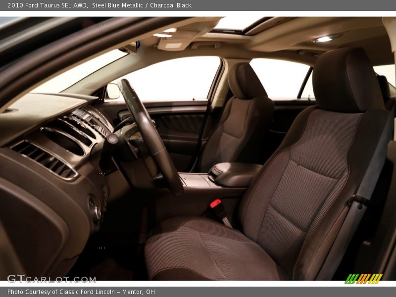 Steel Blue Metallic / Charcoal Black 2010 Ford Taurus SEL AWD
