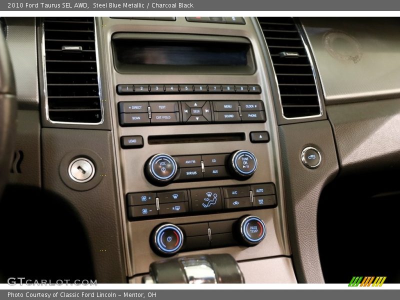 Steel Blue Metallic / Charcoal Black 2010 Ford Taurus SEL AWD