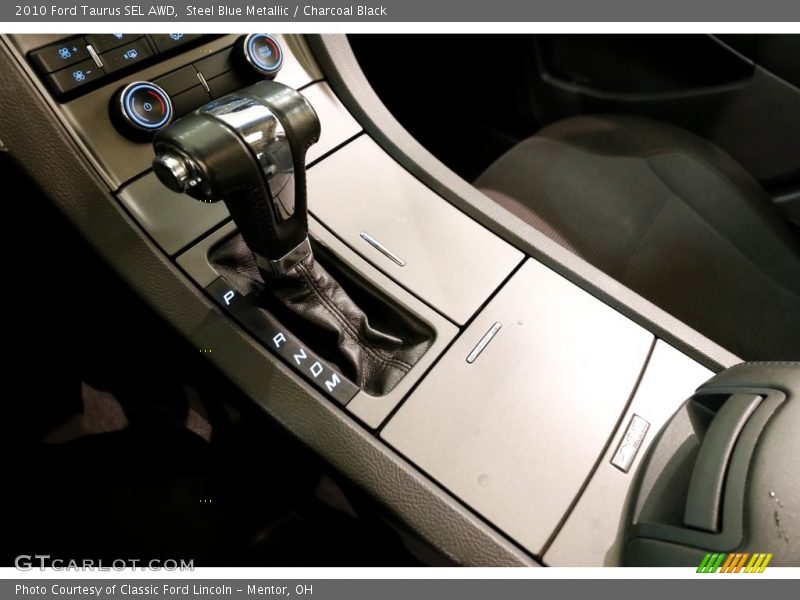 Steel Blue Metallic / Charcoal Black 2010 Ford Taurus SEL AWD