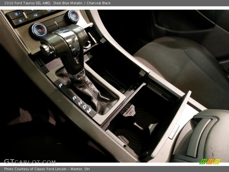 Steel Blue Metallic / Charcoal Black 2010 Ford Taurus SEL AWD