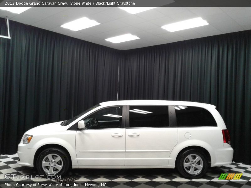 Stone White / Black/Light Graystone 2012 Dodge Grand Caravan Crew