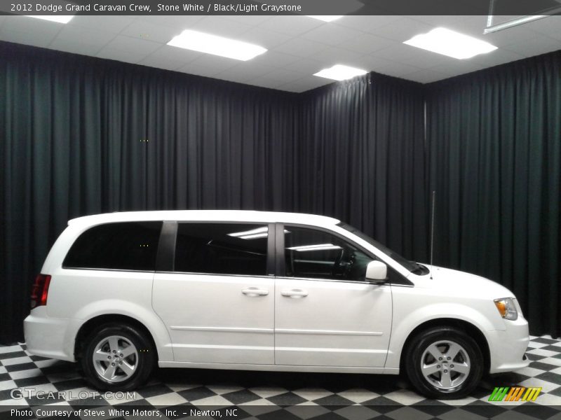 Stone White / Black/Light Graystone 2012 Dodge Grand Caravan Crew