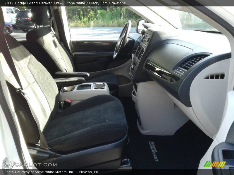 Stone White / Black/Light Graystone 2012 Dodge Grand Caravan Crew