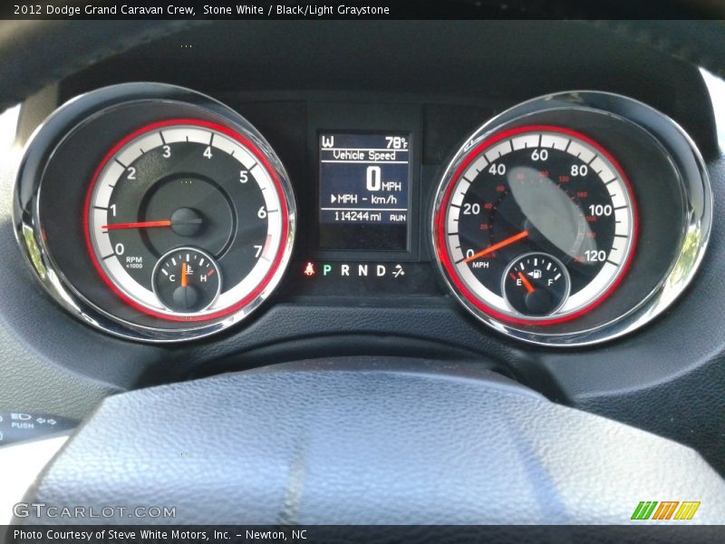 Stone White / Black/Light Graystone 2012 Dodge Grand Caravan Crew
