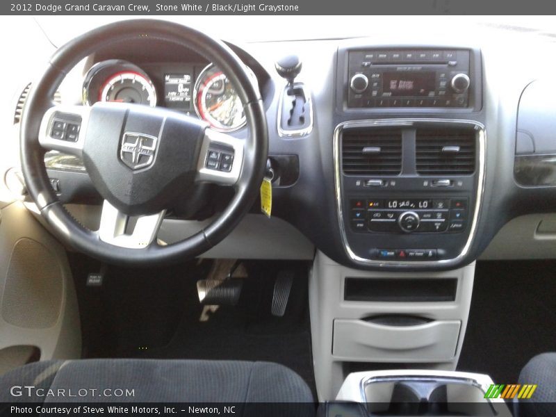 Stone White / Black/Light Graystone 2012 Dodge Grand Caravan Crew