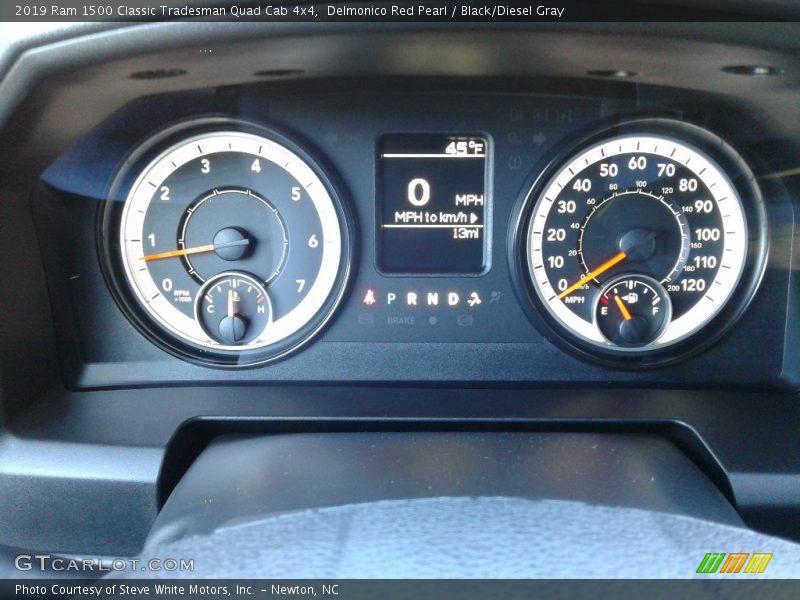 Delmonico Red Pearl / Black/Diesel Gray 2019 Ram 1500 Classic Tradesman Quad Cab 4x4