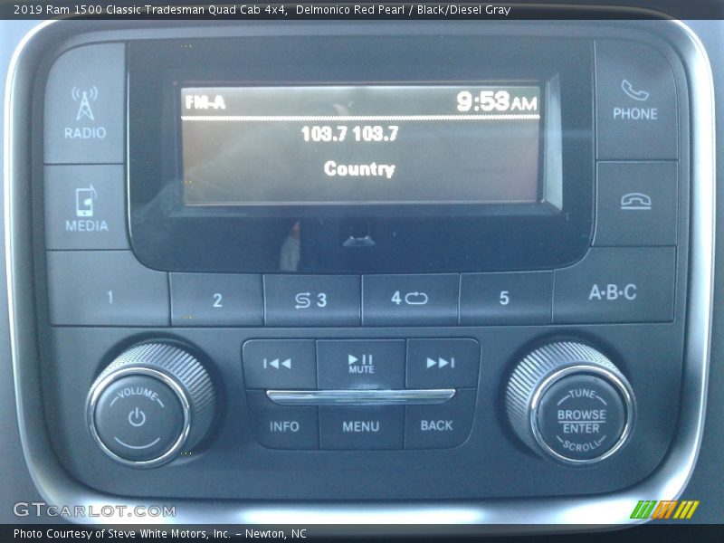Delmonico Red Pearl / Black/Diesel Gray 2019 Ram 1500 Classic Tradesman Quad Cab 4x4