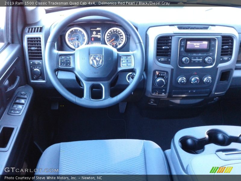 Delmonico Red Pearl / Black/Diesel Gray 2019 Ram 1500 Classic Tradesman Quad Cab 4x4