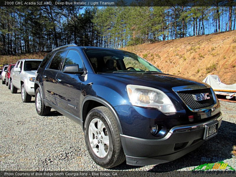 Deep Blue Metallic / Light Titanium 2008 GMC Acadia SLE AWD