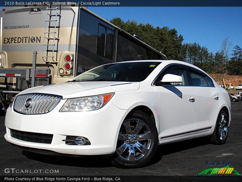 Summit White / Cocoa/Light Cashmere 2010 Buick LaCrosse CXL