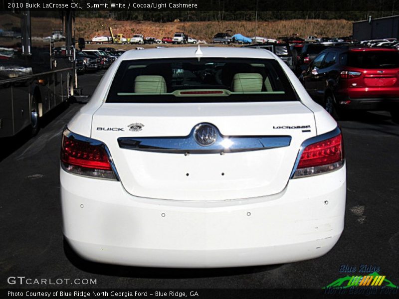 Summit White / Cocoa/Light Cashmere 2010 Buick LaCrosse CXL