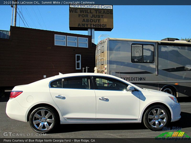 Summit White / Cocoa/Light Cashmere 2010 Buick LaCrosse CXL