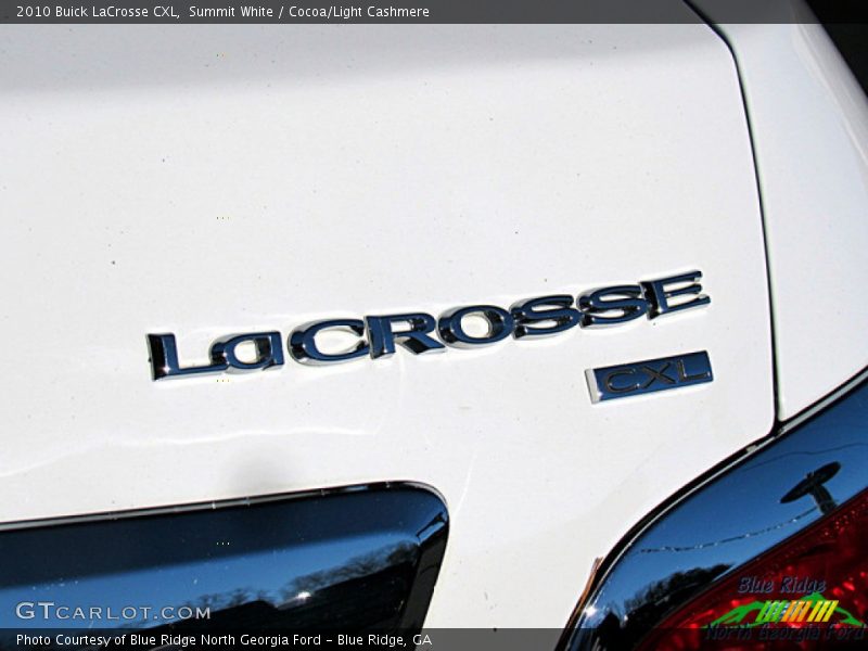 Summit White / Cocoa/Light Cashmere 2010 Buick LaCrosse CXL