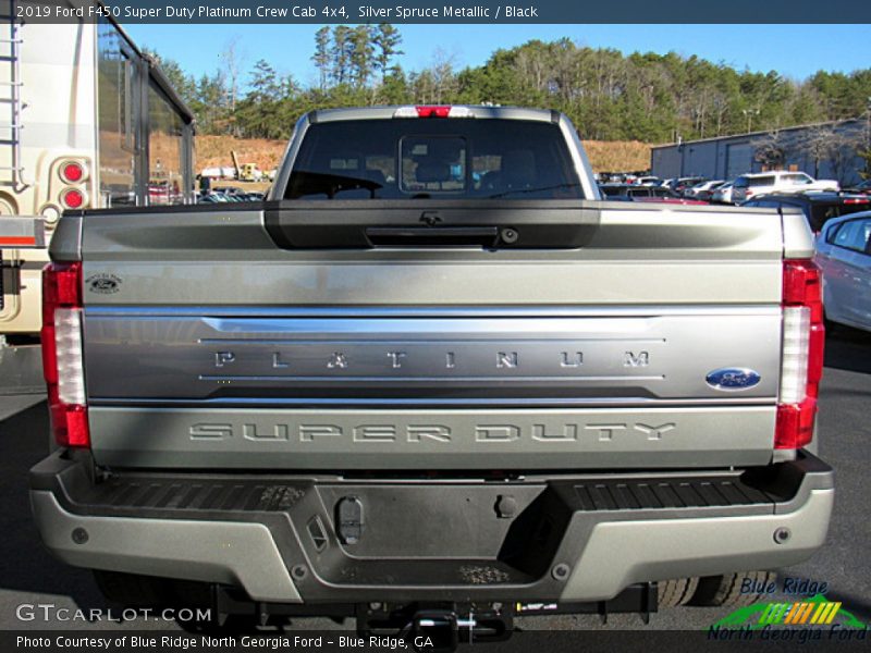 Silver Spruce Metallic / Black 2019 Ford F450 Super Duty Platinum Crew Cab 4x4