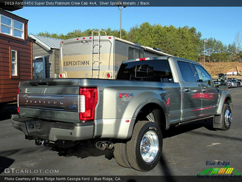 Silver Spruce Metallic / Black 2019 Ford F450 Super Duty Platinum Crew Cab 4x4