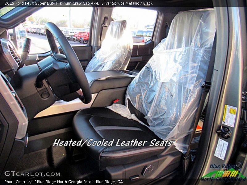 Silver Spruce Metallic / Black 2019 Ford F450 Super Duty Platinum Crew Cab 4x4