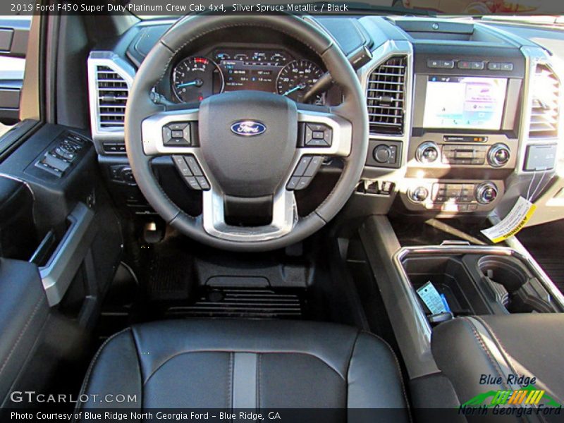 Silver Spruce Metallic / Black 2019 Ford F450 Super Duty Platinum Crew Cab 4x4