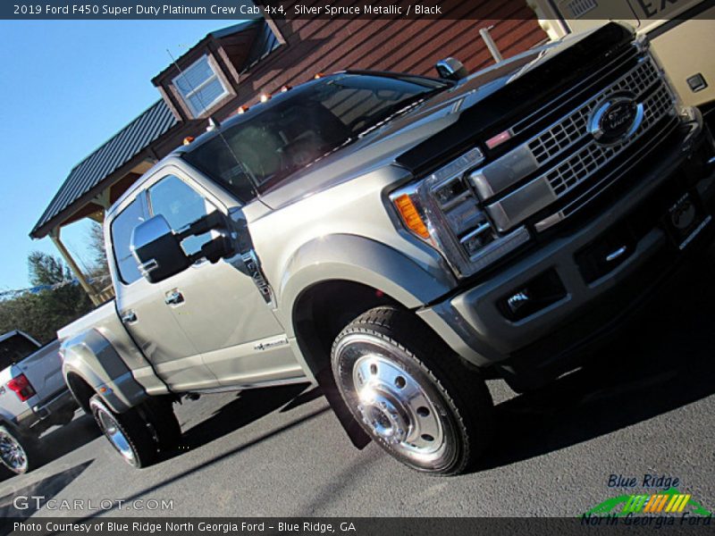 Silver Spruce Metallic / Black 2019 Ford F450 Super Duty Platinum Crew Cab 4x4