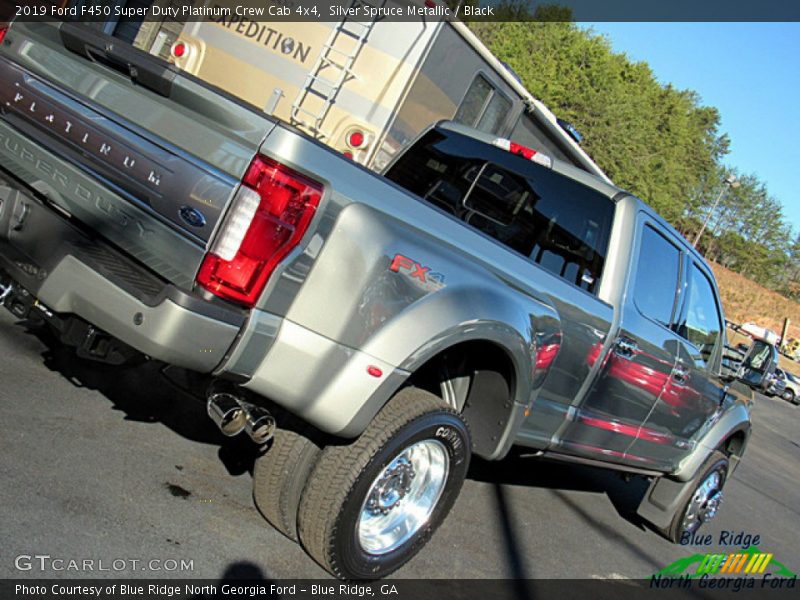 Silver Spruce Metallic / Black 2019 Ford F450 Super Duty Platinum Crew Cab 4x4