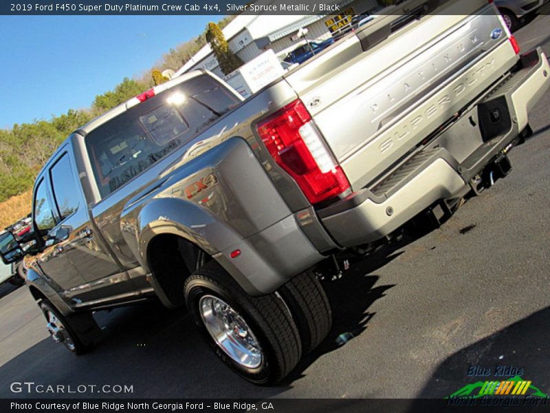 Silver Spruce Metallic / Black 2019 Ford F450 Super Duty Platinum Crew Cab 4x4