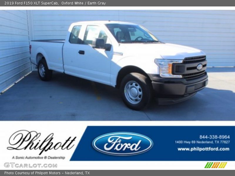 Oxford White / Earth Gray 2019 Ford F150 XLT SuperCab