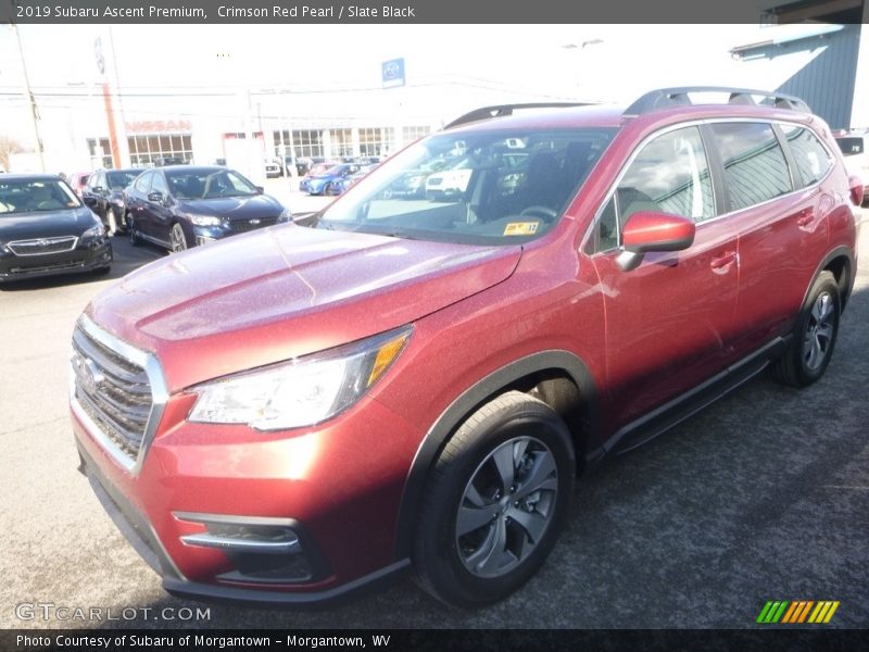 Crimson Red Pearl / Slate Black 2019 Subaru Ascent Premium