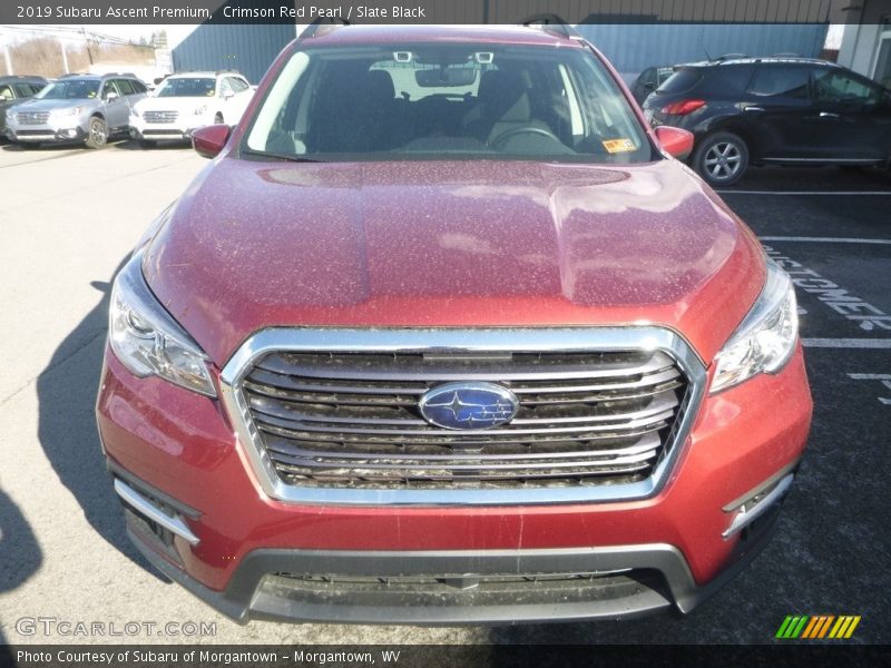 Crimson Red Pearl / Slate Black 2019 Subaru Ascent Premium