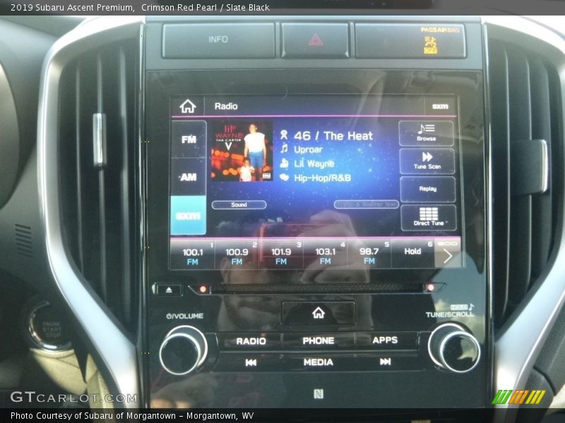 Crimson Red Pearl / Slate Black 2019 Subaru Ascent Premium