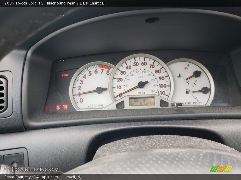 Black Sand Pearl / Dark Charcoal 2006 Toyota Corolla S
