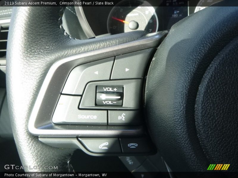 Crimson Red Pearl / Slate Black 2019 Subaru Ascent Premium