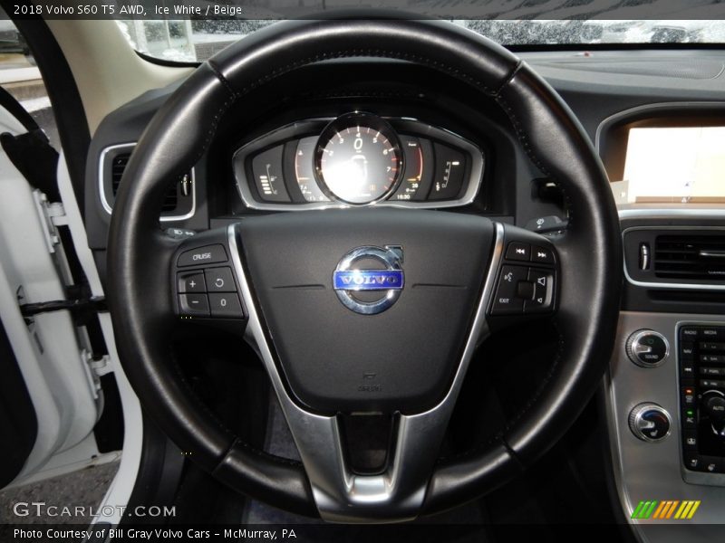 Ice White / Beige 2018 Volvo S60 T5 AWD